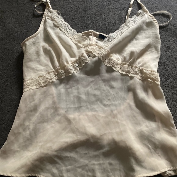 Ivory lace trim cami - Picture 1 of 8